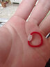 江浸月轉運珠戒指 翡翠手工定制情侶男女紅黑繩編織指環(huán)十二星座SN7974 紅繩玉珠一對中等手指6.2厘米 曬單實(shí)拍圖