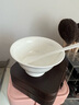 瓷俠客純白陶瓷勺子家用小湯勺調羹中湯勺骨瓷小飯勺陶瓷長(cháng)柄咖啡勺 攪拌棒 1個(gè)（13.8cm） 曬單實(shí)拍圖