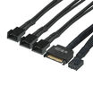 塵土 PWM溫控SATA電源線SATA轉4pin機箱風扇線一分六 一轉五 一拖四 一分三 集線器 PWM溫控 SATA轉4Pin【一分六】 0.4米 曬單實拍圖