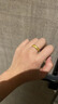 尤克達帝999足金古法素圈戒指au999金包銀磨砂黃金戒指活口情侶對戒送愛(ài)人 古法女戒【4克】 開(kāi)口可調節 曬單實(shí)拍圖