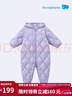 麗嬰房（Les enphants）新生兒衣服嬰幼兒連身衣寶寶羽絨連身衣嬰兒羽絨連體衣 活力紫 90cm /2歲 曬單實(shí)拍圖