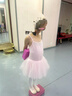 艾舞戈兒童舞蹈服裝女童吊帶幼兒練功服中國芭蕾舞裙寶寶演出紗裙 蝦粉（六層紗-吊帶可調節） 130 曬單實(shí)拍圖