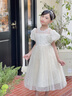 奧蒙威（AOMENGWEI）女童禮服裙兒童生日公主裙花童婚紗裙女孩主持人鋼琴演出服DY9175 香檳色 130 曬單實(shí)拍圖