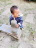 乖奇熊【麥穗棉】嬰幼兒針織連體衣秋冬季保暖寶寶連帽哈衣爬服可愛(ài)毛衣 藏藍(lán) 100cm 曬單實(shí)拍圖