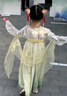 安妮優(yōu)兒（Anneyol）女童漢服春裝2025新款春夏兒童唐裝超仙古風(fēng)連衣裙中國風(fēng)女孩裙子 長袖米黃色 140 曬單實拍圖