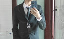 法蒙澤 西服套裝男士修身商務(wù)休閑西服職業(yè)正裝小西裝男結(jié)婚禮服外套男 黑色雙扣套裝+馬甲+襯衫+大禮包 M /165【80-95斤】 曬單實(shí)拍圖