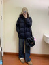 乖米豆黑色棉服女冬季2025年新款韓系感加厚小個(gè)子連帽棉襖外套 黑色 優(yōu)質(zhì)款 M 曬單實(shí)拍圖