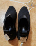 热风春季新款男士时尚户外圆头休闲鞋纯色舒适透气轻便网面鞋 01黑色 43（正码） 实拍图