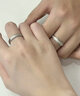 瑞諾情侶戒指一對(duì)999足銀開口素圈對(duì)戒男女求婚結(jié)婚戒生日禮物送女友 精美包裝 曬單實(shí)拍圖