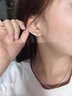 蔓笙999足銀耳環(huán)男士高級(jí)感素圈2024新款潮流女單只黑色耳釘男款禮物 S999足銀黑色【12mm單只】 曬單實(shí)拍圖