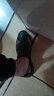 老人頭男鞋夏季新款真皮包頭休閑皮涼鞋男士透氣軟底洞洞鞋防滑沙灘涼鞋 黑色 43 曬單實(shí)拍圖