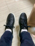 愛(ài)步（ECCO）休閑鞋男 百搭休閑平底耐磨簡(jiǎn)約低幫鞋 柔酷7號系列430004 黑色43 曬單實(shí)拍圖
