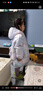 鴨鴨兒童羽絨服中長(zhǎng)款女童加厚時(shí)尚小熊炫彩冬季小童裝寶寶外套YD 紫色炫彩 140 曬單實(shí)拍圖