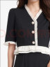 歌莉娅预售| 黑色设计感修身荷叶边拼接针织连衣裙  1C4R4H5J0 00B黑色（预计5月27日发货） M（预计5月27日发货） 晒单实拍图