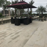 紫葉（ziye） 戶外桌椅庭院室外藤椅組合露天陽臺休閑桌椅編藤花園室外餐桌椅 棕色1桌4椅（卡其坐墊防塵罩） 曬單實拍圖