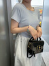 伊梵絡(luò)今年流行盒子包包女2024新款復(fù)古單肩斜挎包質(zhì)感手提小方包 黑色 曬單實拍圖