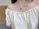 Grace Girl鉆石Pt950鉑金海洋之心項鏈女白金鎖骨鏈送女友生日禮物 【2.2克拉】海洋之心鉆石鉑金項鏈 曬單實拍圖