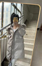 雅鹿1972羽絨服女中長(cháng)款過(guò)膝大狐貍毛領(lǐng)連帽加厚2025冬季韓版寬松外套 758冰川灰 S 推薦100斤內 曬單實(shí)拍圖