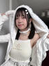 BJYL可愛(ài)骨頭項(xiàng)圈情侶choker脖圈頸帶環(huán)辣妹小狗項(xiàng)鏈女仆性感成人男女 黑色 曬單實(shí)拍圖
