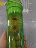特百惠（Tupperware）晶彩男女學(xué)生運動(dòng)水杯帶濾隔茶水分離茶杯夏季塑料水杯子 香瓜綠（帶茶隔）400ml1個(gè) 曬單實(shí)拍圖