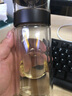 凱霖（KAILIN） 茶水分離杯泡茶杯男士商務(wù)雙層玻璃杯高檔水晶水杯創(chuàng  )意便攜水杯花茶杯車(chē)載水杯帶過(guò)濾 深灰色 曬單實(shí)拍圖