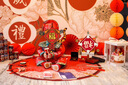 Shining Moment丨龍鳳呈新 嬰兒衣服秋冬季連體衣新年紅色禮服周歲男寶滿月百天 小狀元郎春秋連體衣+狀元帽 80cm 曬單實拍圖