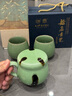 龍泉青瓷茶杯辦公室茶具帶蓋帶柄會(huì )議喝茶高檔家用泡茶杯手工杯茶具禮盒裝 弟窯梅子青點(diǎn)彩-禮盒裝 曬單實(shí)拍圖