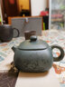 藏壺天下宜興名家紫砂壺純手工泡茶壺單壺茶具原礦墨綠泥全手工西施壺 混方西施 250ml 曬單實(shí)拍圖