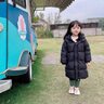 班喜迪兒童羽絨服冬季2025新款三防白鵝絨男女童中長(zhǎng)款連帽外套寶寶冬裝 BD2461-黑色 110 cm 曬單實(shí)拍圖
