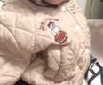 贏(yíng)一貝（Yingyibei）寶寶棉襖童裝嬰兒棉服加絨冬裝女童衣服加厚秋冬棉衣兒童外套冬季 卡其色 80 曬單實(shí)拍圖