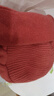 恒源祥純羊毛帽子女秋冬季保暖毛線(xiàn)帽女士針織帽冬天護耳防寒帽 50MK2707妃紅 曬單實(shí)拍圖