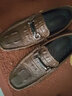 真皮休閑皮鞋休閑鞋輕便透氣男士鞋子男鞋駕車(chē)鞋靴軟底舒適豆豆鞋 棕色 42 曬單實(shí)拍圖
