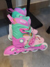 滑啟兒童初學(xué)者鎖輪專(zhuān)業(yè)校園培訓輪滑鞋男童女童旱冰鞋溜冰鞋KIMI KIMI粉鞋輪滑襪 S 27-30碼【內長(cháng)15.5-18CM】 曬單實(shí)拍圖