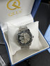 奇洛時(shí)（QLLS）新款手表男士全自動(dòng)機械表奢華鑲鉆雙面鏤空防水夜光瑞士品質(zhì)國表 銀殼黑面-鋼帶 曬單實(shí)拍圖