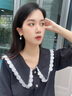 HEFANG何方珠寶愛心結(jié)珍珠耳環(huán)耳飾女士輕奢高級感七夕情人節(jié)禮物送女友 金色 曬單實拍圖