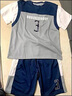 G.duck童裝男童夏季套裝兒童訓練運動(dòng)裝中大童短袖套裝男孩夏裝籃球衣服 灰色 170 尺碼15~16歲【160-170cm】 曬單實(shí)拍圖