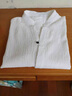 皮爾卡丹棉麻冰絲套裝男夏季寬松大碼休閑運動(dòng)套裝男亞麻七分袖長(cháng)褲兩件套 白色套裝 XL 曬單實(shí)拍圖