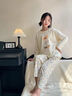 童話(huà)酷酷女童睡衣春秋純棉長(cháng)袖新款兒童家居服卡通可愛(ài)大童女孩子空調服 248079純棉排隊狗 150碼身高145cm左右80斤以?xún)却?曬單實(shí)拍圖