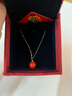 福進(jìn)家正品朱砂項鏈女款鎖骨鏈本命年轉運珠簡(jiǎn)約時(shí)尚吊墜新款好運禮物 帝王砂-鎖骨鏈【附證書(shū)】 曬單實(shí)拍圖