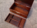蟬廬酸枝實(shí)木精品首飾盒木質(zhì)文玩證件印章收納盒手鐲項鏈飾品盒獨板箱 交趾黃檀【24cm小號雙層+獨板】 曬單實(shí)拍圖
