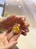 中國黃金（CHINA GOLD）黃金吊墜女款足金玫瑰花項(xiàng)鏈媽媽款花朵繁花掛墜送愛人 足金吊墜 約2.9g【贈(zèng)銀鏈】 曬單實(shí)拍圖