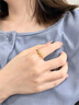 中國黃金（CHINA GOLD）蝴蝶結(jié)黃金戒指女足金在逃公主麻花邊指環(huán)情人節(jié)生日禮物送女友 【今/次日達】在逃公主戒指 約2.6g 曬單實拍圖