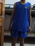 九日山散打服 散打比賽服   散打短褲 搏擊短褲 MMA服裝比賽龍服 男款散打龍服藍(lán)色（白腰帶大龍） XL 曬單實(shí)拍圖