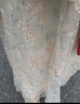 鹿王戀雪2022夏季新款高腰顯瘦雙層網(wǎng)紗刺繡碎花a字大擺中長款半身裙子女 杏色 均碼 曬單實拍圖