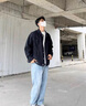 NEW OR MODE美式復(fù)古高街牛仔外套男新款春秋季青少年潮牌痞帥高級感夾克上衣 灰色 XL 曬單實拍圖