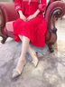 YIMENGTO伊門駝主婚紗婚鞋不累腳粗跟結(jié)婚鞋子新娘鞋秀禾婚紗兩穿水晶法式訂婚鞋 38 香檳色4.5厘米 曬單實(shí)拍圖
