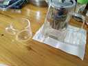 天喜（TIANXI）飄逸杯 玻璃茶壺按壓式泡茶器具茶水分離飄逸壺可拆卸沖洗壺過濾 2個130ml茶杯 曬單實拍圖
