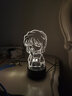知酷柯南周邊小夜燈名偵探擺件觸碰遙控變色3D房間裝飾小夜燈禮物 灰原哀1021-6 三色(白光暖光暖白) 曬單實(shí)拍圖