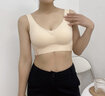 KJ運動(dòng)內衣女文胸無(wú)痕大碼聚攏性感睡眠夏季透氣少女美背 膚色 L碼 曬單實(shí)拍圖