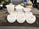 傳承令羊脂玉冰種玉瓷白瓷茶具套裝一整套家用功夫茶杯高端商務(wù)禮送領(lǐng)導(dǎo) 冰種玉瓷 10頭 曬單實(shí)拍圖